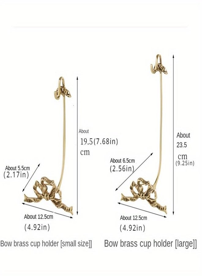 YACSNBF 1Pcs Brass Teacup and Saucer Display Stand,Teacup Holder Stand for Display,Antique Coffee Cup Mug Holder for one Cup, Gold. (Small) - Image 2